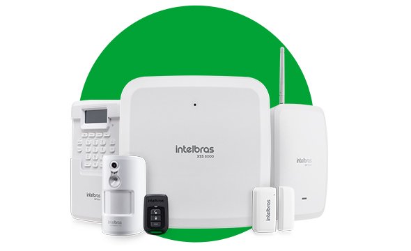 Painel de alarme instalado