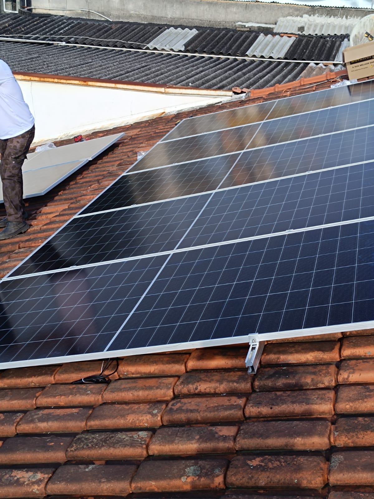 Montagem Solar em Telhado